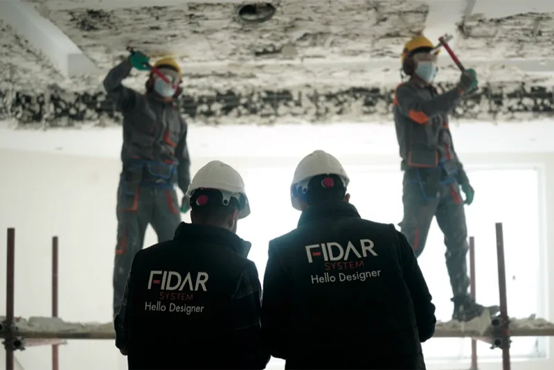 Fidar System installation team on a commercial construction project