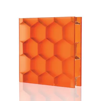Hexaben Large panel sample with an orange skin