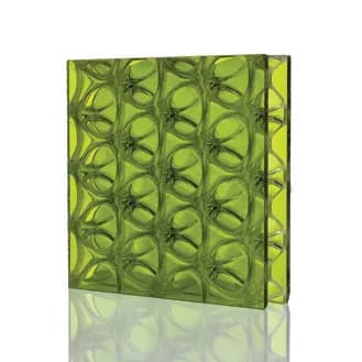 Starlight panel sample in acid green