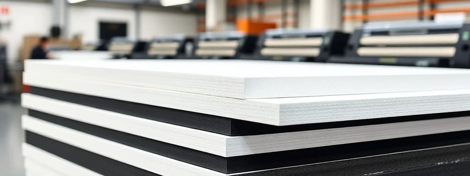 White and black PVC foam board sheets - sign substrate and exhibition panels