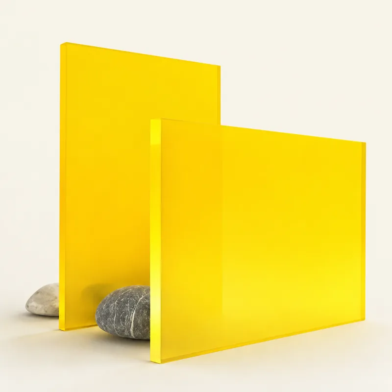 Yellow 2037 cast acrylic sheet