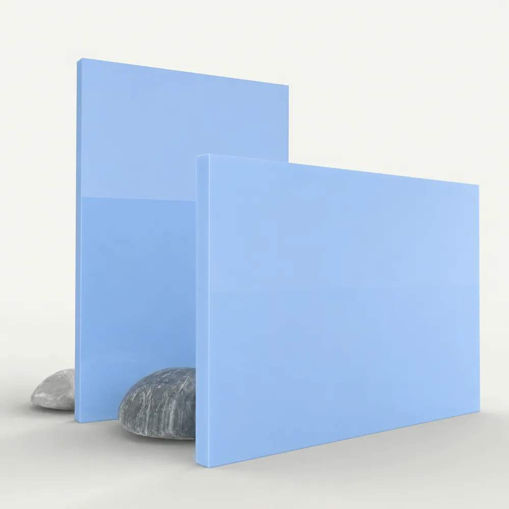 Blue pastel acrylic sheet with a matte finish