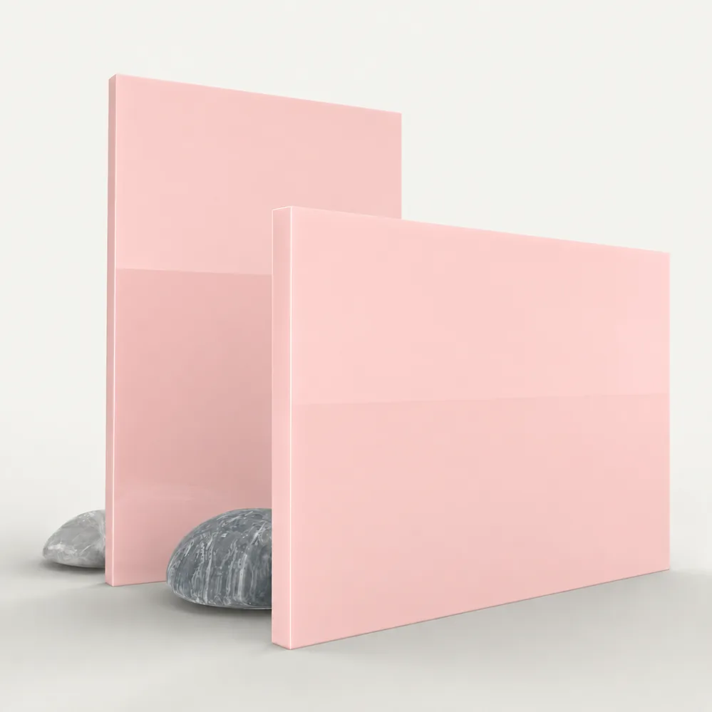 Blush pastel acrylic sheet with a matte finish
