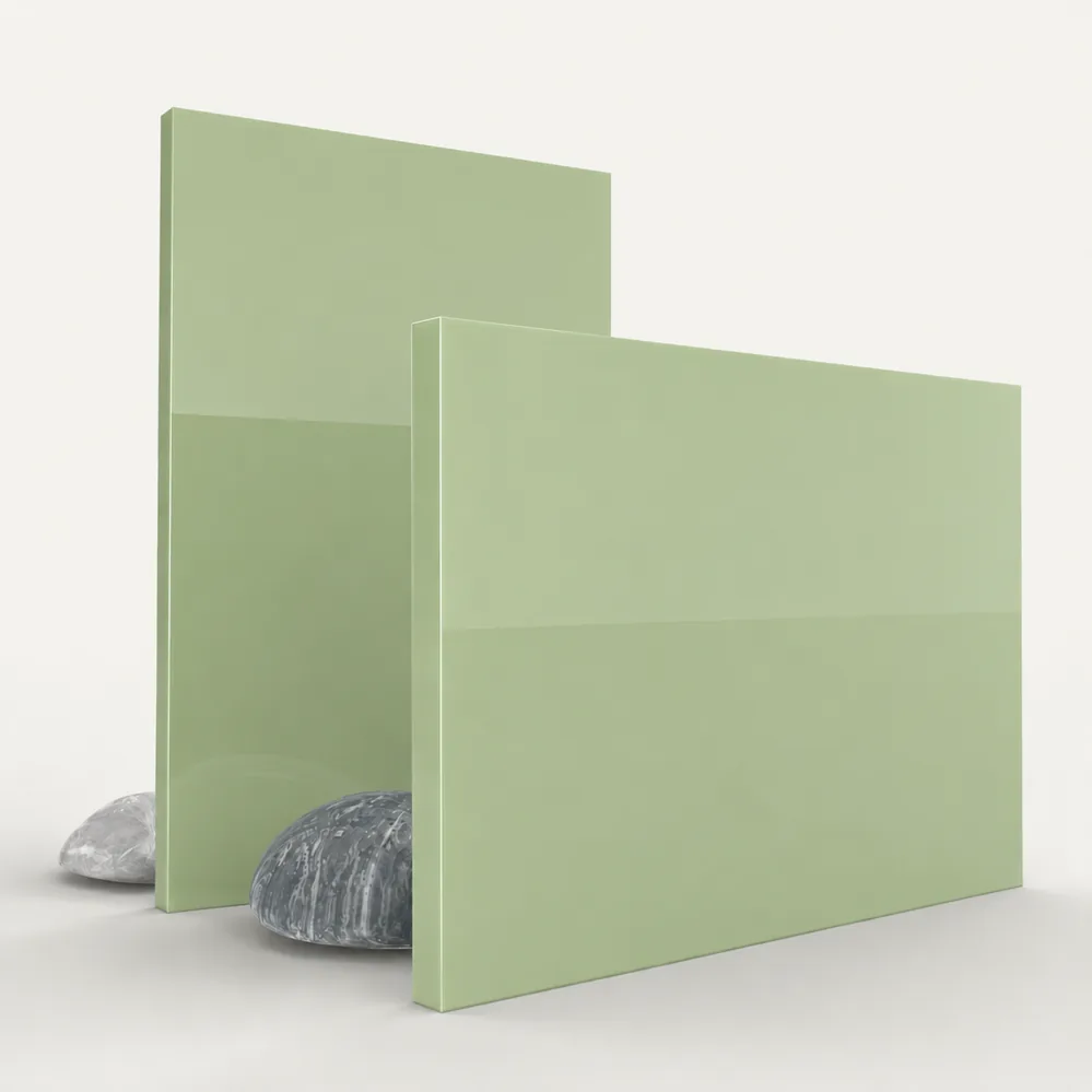 Green pastel acrylic sheet with a matte finish