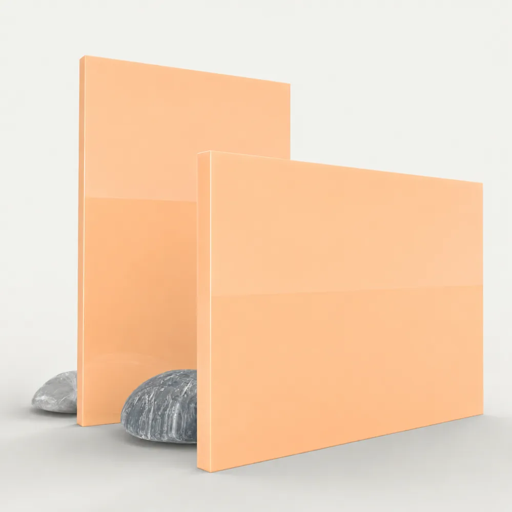 Light Orange pastel acrylic sheet with a matte finish