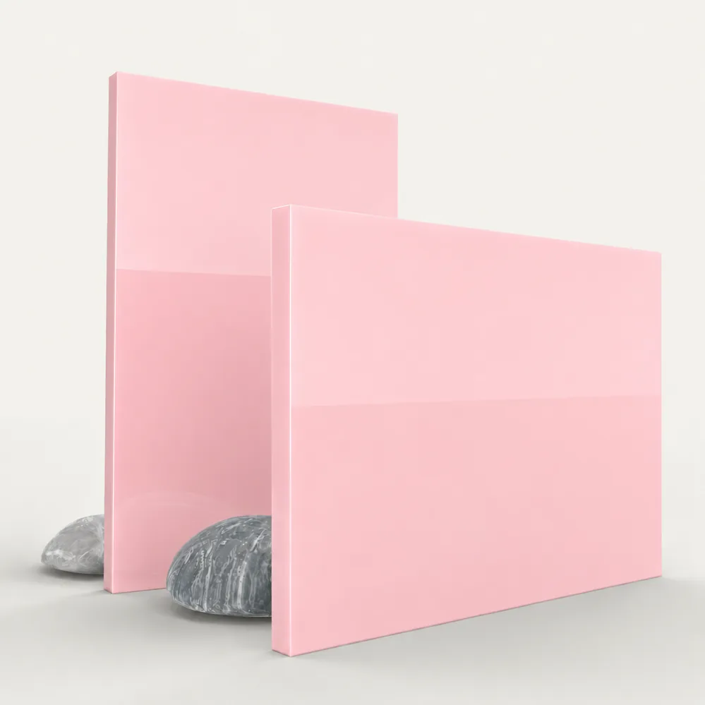 Pink pastel acrylic sheet with a matte finish
