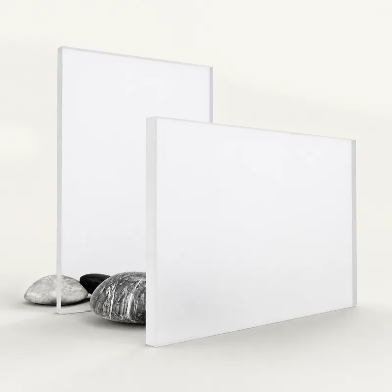 Diffused white polycarbonate sheet — LED backlit, 4×8 ft