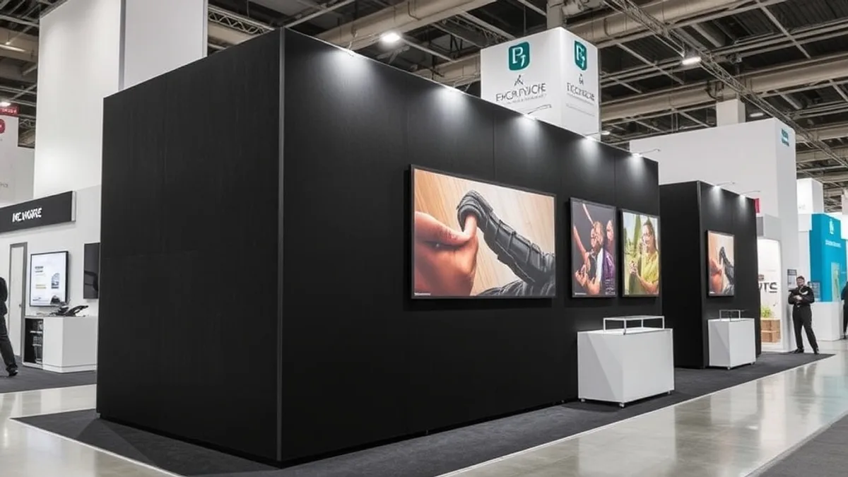 Black PVC foam board panels as exhibition display substrates