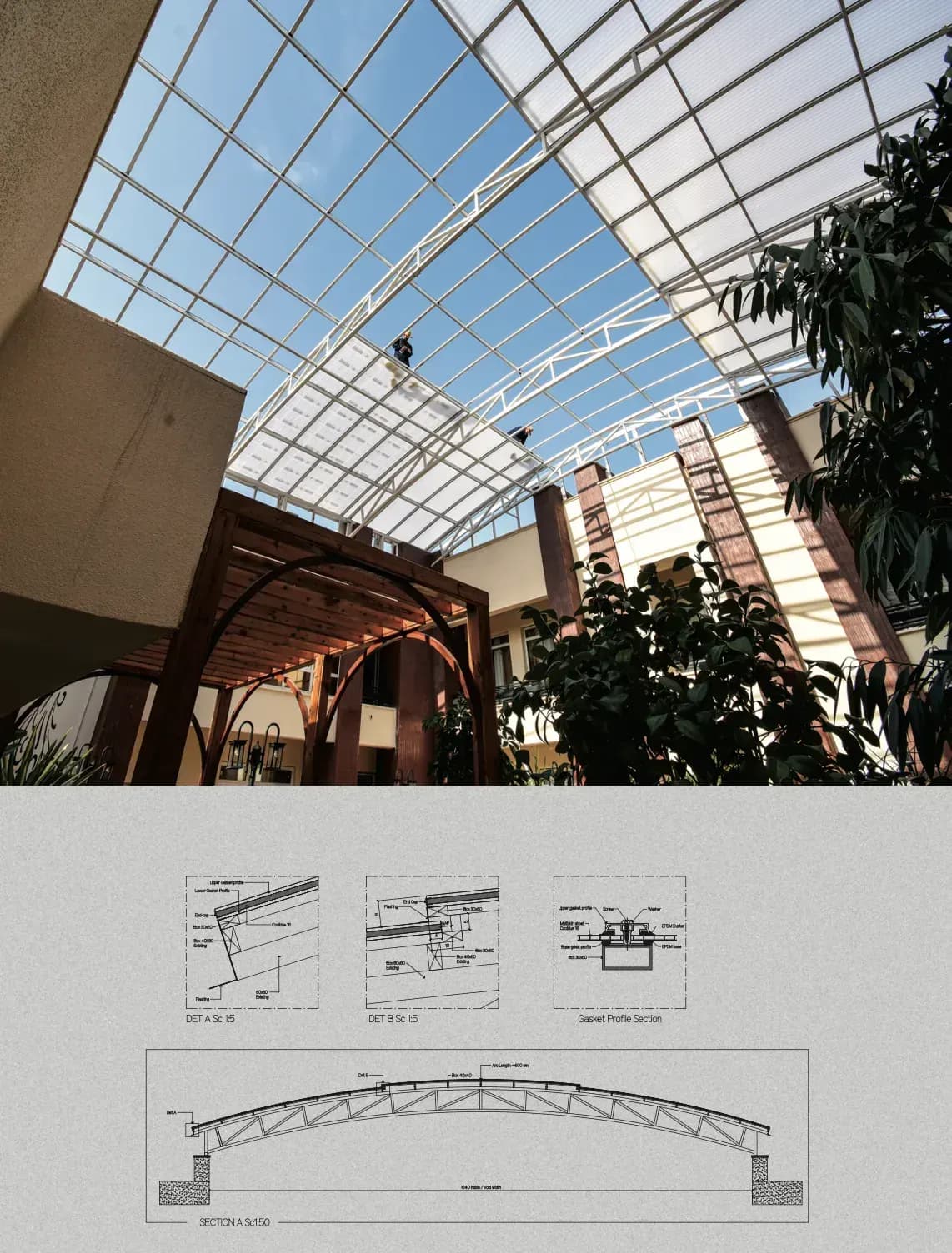YAS Hotel structural acrylic skylight atrium