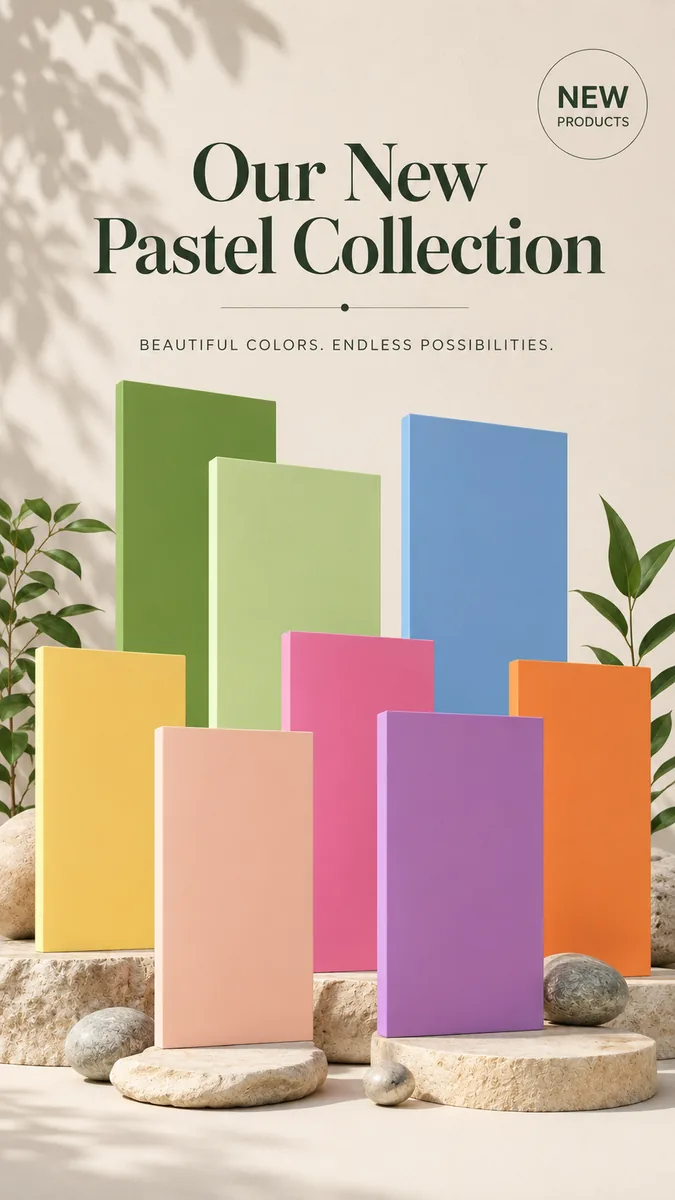 Our new pastel acrylic collection - beautiful colours, endless possibilities